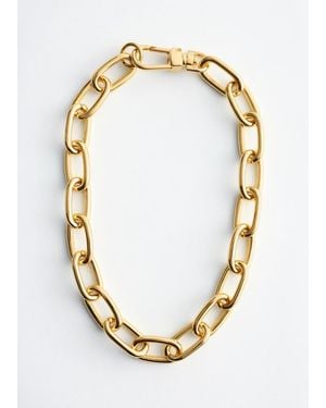 & Other Stories Chunky Chain Necklace - Metallic