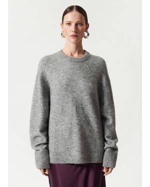 & Other Stories Strickpullover Aus Alpaka-Mix - Grau