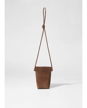 & Other Stories Leather Phone Pouch - White