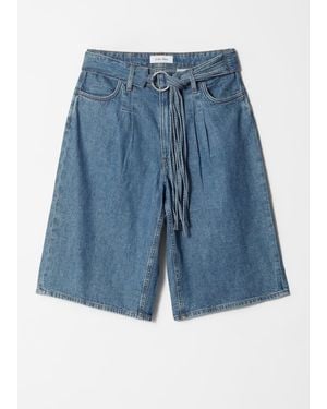 & Other Stories Long Denim Shorts - Blue