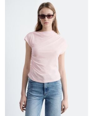 & Other Stories Draped Jersey Top - Pink