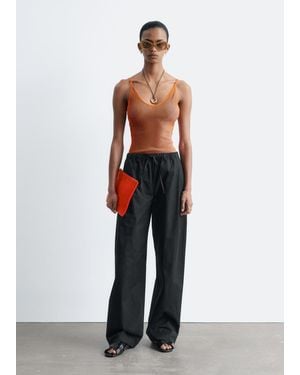 & Other Stories Cotton Twill Drawstring Pants - White