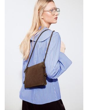 & Other Stories Small Leather Crossbody Bag - Blue