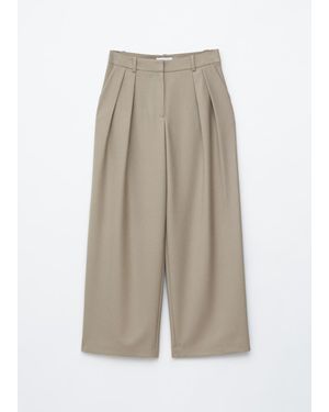 & Other Stories Wool-Blend Tailored Trousers - Natural