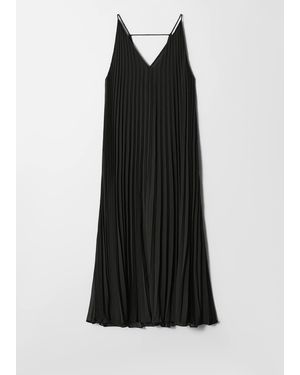 & Other Stories Pleated Maxi Dress - Black