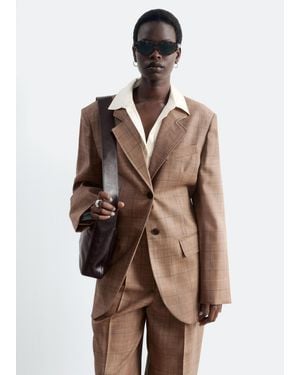& Other Stories Single-Breasted Wool Blazer - Brown