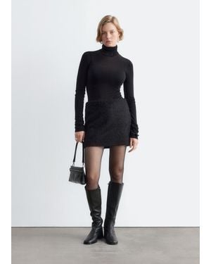 & Other Stories Low-Waist Mini Skirt - Black