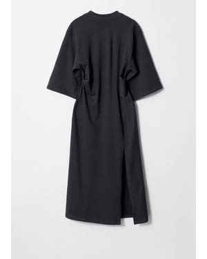 & Other Stories Sweatshirt Midi Dress - Black