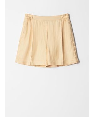 & Other Stories Press-Crease Jacquard Shorts - Natural