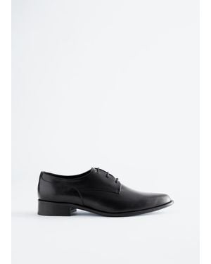 & Other Stories Leather Derby Shoes - White