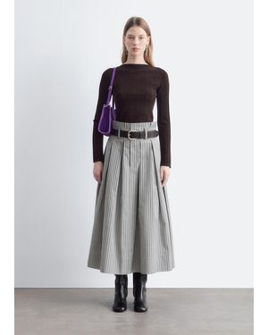 & Other Stories Pleated Midi Skirt - Grey
