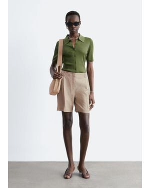 & Other Stories Tailored Linen Shorts - Natural