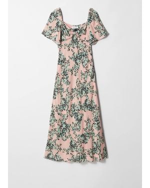 & Other Stories Flutter-Sleeve Midi Dress - White