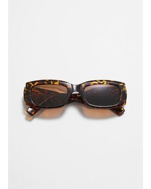 & Other Stories Rectangular-Frame Sunglasses - Grey