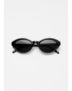 & Other Stories Oval-Frame Sunglasses - Black