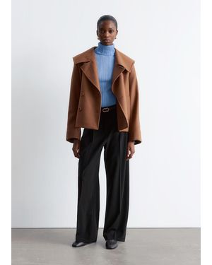 & Other Stories Tailored Wool Pants - Black