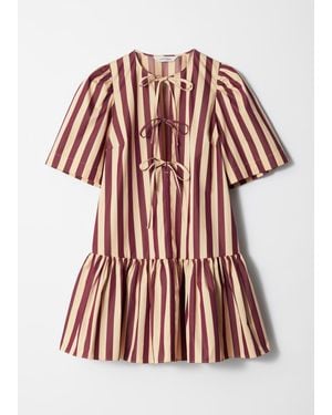 & Other Stories Peplum Mini Dress - Red