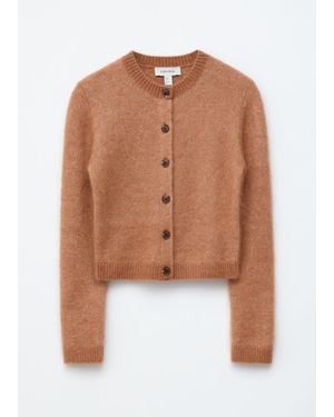 & Other Stories Mohair-Blend Brushed Cardigan - Brown