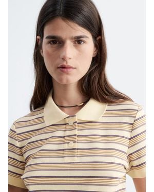 & Other Stories Cotton Piqué Polo Shirt - Natural