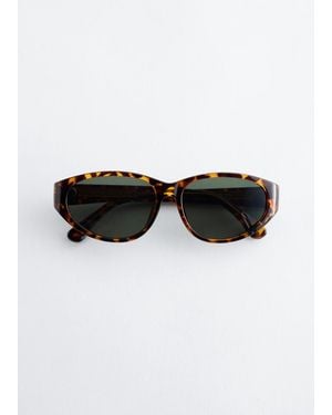 & Other Stories Oval Cat-Eye Sunglasses - Black