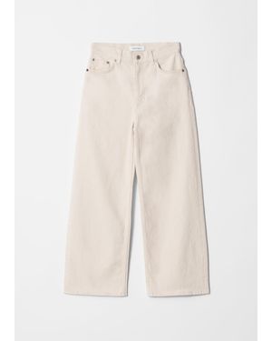 & Other Stories Cropped Wide-Leg Jeans - White