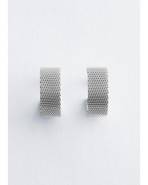 & Other Stories Flat Chain Hoop Earrings - White