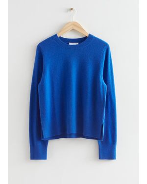 & Other Stories Pull En Cachemire - Bleu