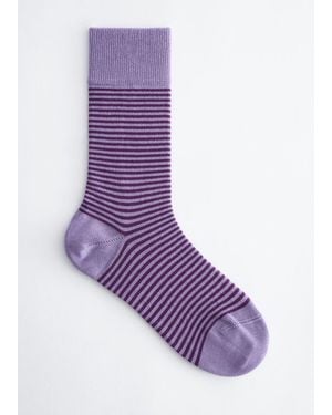 & Other Stories Striped Socks - Purple
