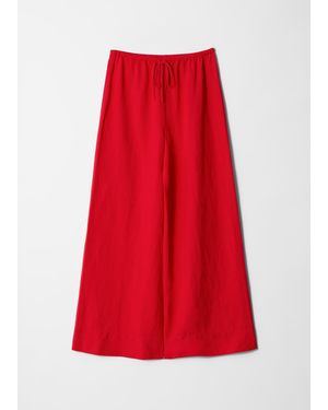 & Other Stories Relaxed Drawstring Trousers - Red