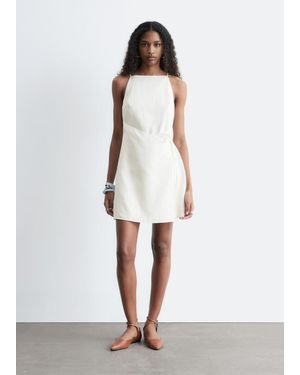 & Other Stories Linen Mini Dress - White
