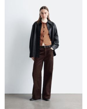 & Other Stories Wide-Leg Corduroy Trousers - Brown