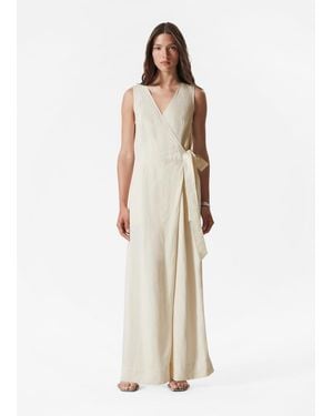 & Other Stories Wrapover Jumpsuit - Natural