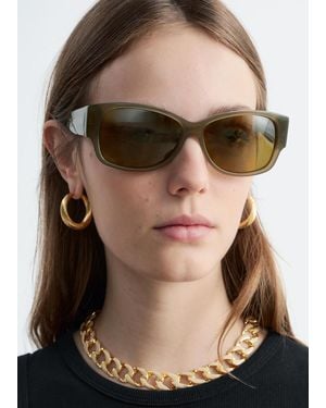 & Other Stories Oval-Frame Sunglasses - Black