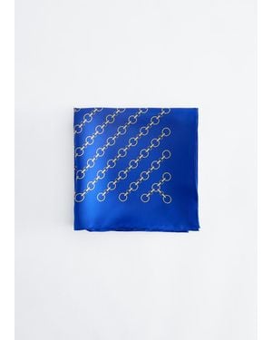 & Other Stories Printed Silk Scarf - Blue