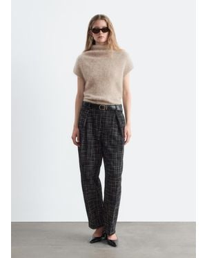 & Other Stories Tweed Volume Trousersf - White