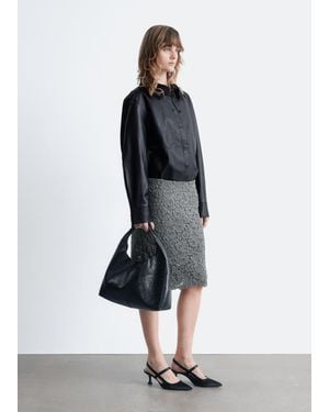 & Other Stories Pencil Lace Midi Skirt - White