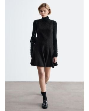 & Other Stories Raw-Edge Mini Dress - White