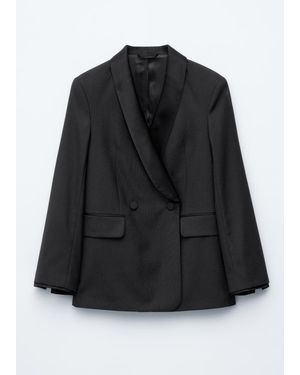 & Other Stories Double-Breasted Wool Blazer - Blue