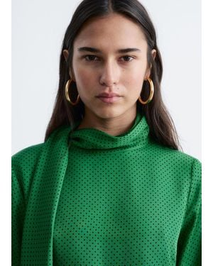 & Other Stories Large Hoop Earrings - Green