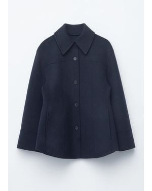 & Other Stories Tapered Wool Jacket - Blue