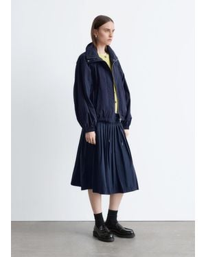 & Other Stories Stand-Collar Drawstring Jacket - Blue