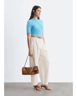 & Other Stories Leather Shoulder Bag - White