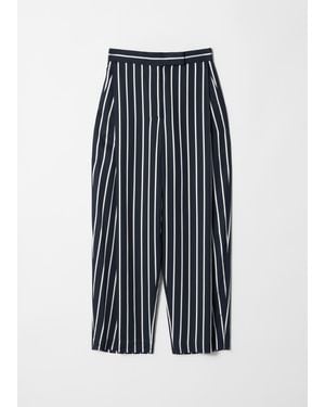 & Other Stories Deep Pleat Tailored Trousers - Blue
