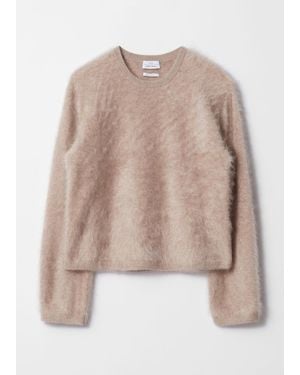 & Other Stories Pullover Aus Gebürstetem Kaschmir - Natur