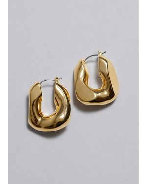 & Other Stories Boucles D'Oreilles Torsadées Épaisses - Marron
