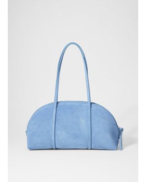 & Other Stories Suede Bowling Bag - Blue