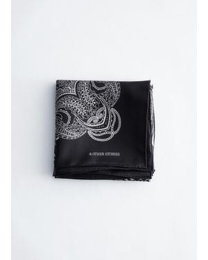 & Other Stories Paisley Silk Scarf - Black