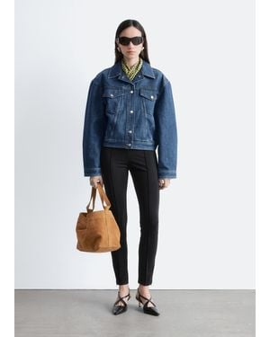 & Other Stories Cropped Denim Jacket - Blue