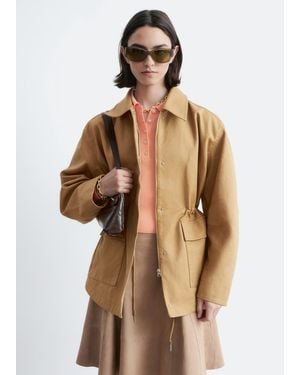 & Other Stories Oversized Drawstring Utility Jacket - Brown