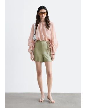 & Other Stories Satin Pull-On Shorts - Green